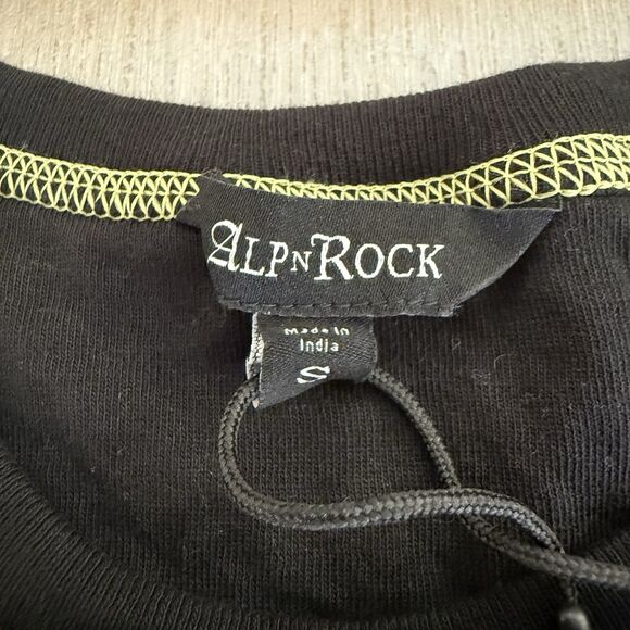Alp N Rock Retro Apres Womens Crew Shirt Small Heather Black SKI Long Sleeve NWT - Picture 5 of 14